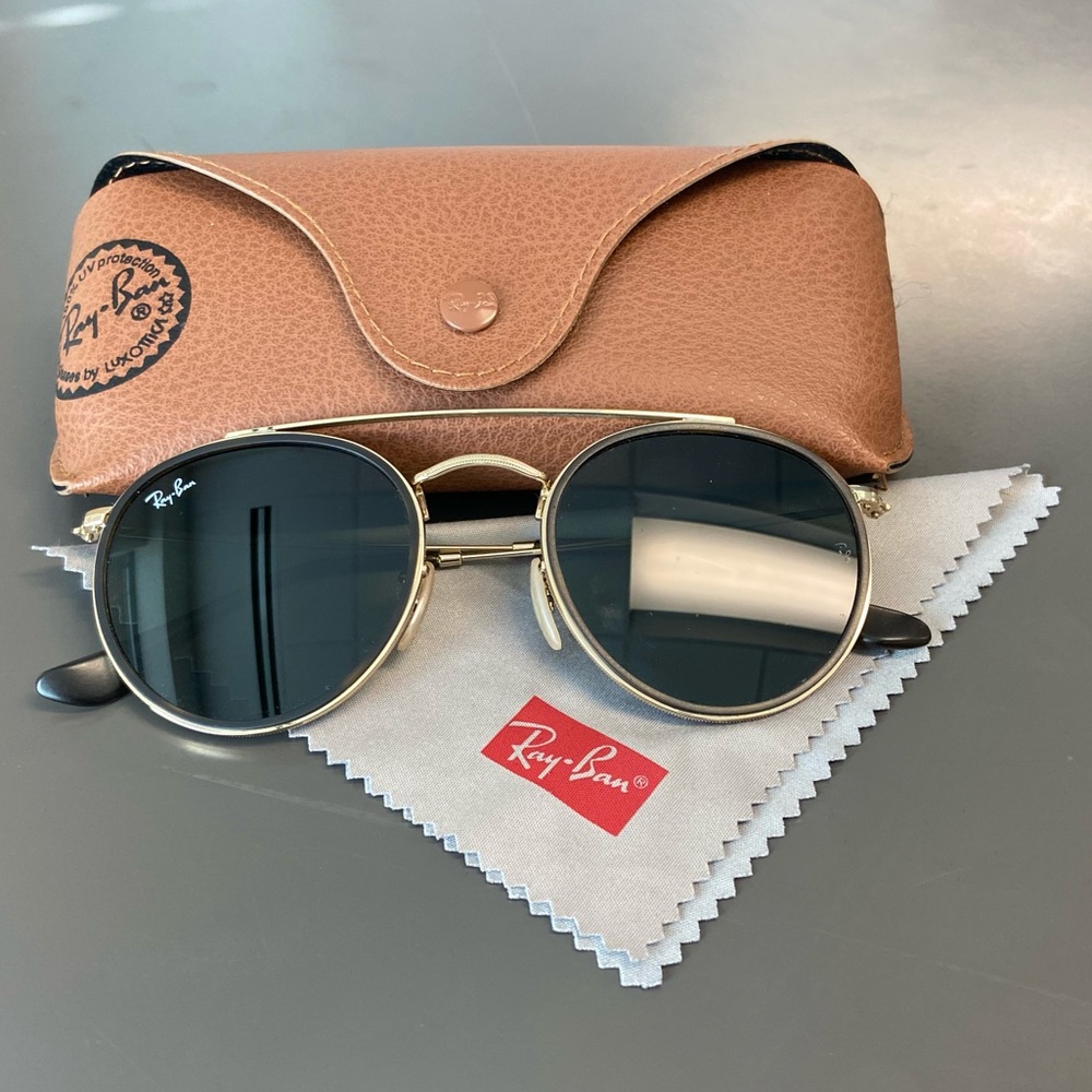 Ray-Ban RB3647N Round Double Bridge Sunglasses